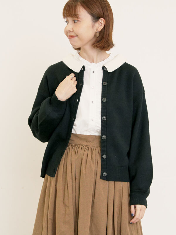 セール】 【ゆべし×Samansa Mos2】マルチWAYニット（ブラック/レッド