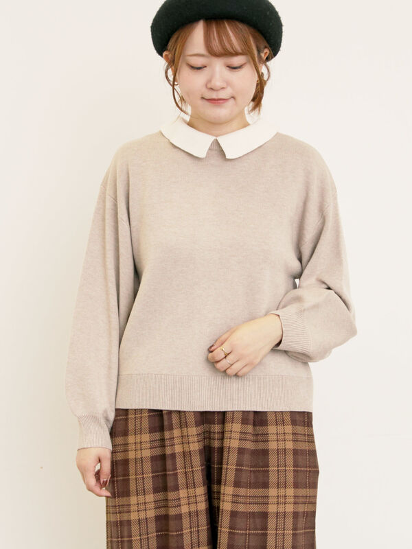 セール】 【ゆべし×Samansa Mos2】マルチWAYニット（ブラック/レッド