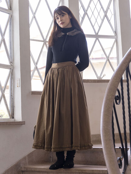 【ゆべし×Samansa Mos2】ティペット付リブニット（ブラック/レッド/ベージュ/キャメル）｜Samansa Mos2（サマンサ モスモス）通販