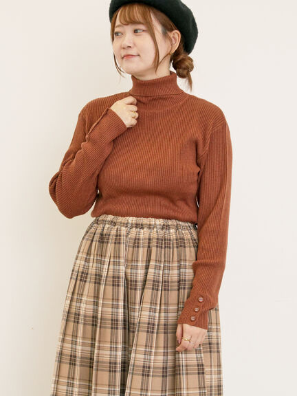 【ゆべし×Samansa Mos2】ティペット付リブニット（ブラック/レッド/ベージュ/キャメル）｜Samansa Mos2（サマンサ モスモス）通販