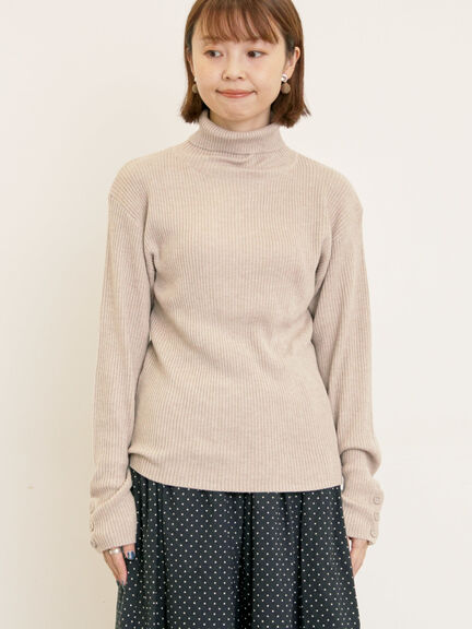 【ゆべし×Samansa Mos2】ティペット付リブニット（ブラック/レッド/ベージュ/キャメル）｜Samansa Mos2（サマンサ モスモス）通販