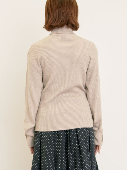 【ゆべし×Samansa Mos2】ティペット付リブニット（ブラック/レッド/ベージュ/キャメル）｜Samansa Mos2（サマンサ モスモス）通販