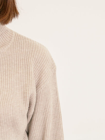 【ゆべし×Samansa Mos2】ティペット付リブニット（ブラック/レッド/ベージュ/キャメル）｜Samansa Mos2（サマンサ モスモス）通販