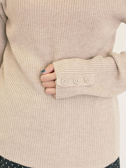 【ゆべし×Samansa Mos2】ティペット付リブニット（ブラック/レッド/ベージュ/キャメル）｜Samansa Mos2（サマンサ モスモス）通販