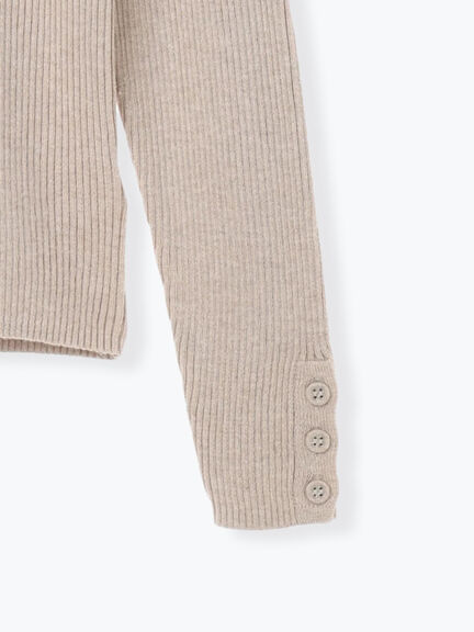 【ゆべし×Samansa Mos2】ティペット付リブニット（ブラック/レッド/ベージュ/キャメル）｜Samansa Mos2（サマンサ モスモス）通販