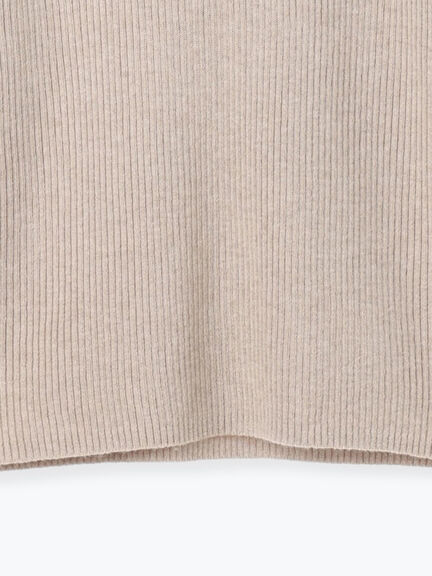 【ゆべし×Samansa Mos2】ティペット付リブニット（ブラック/レッド/ベージュ/キャメル）｜Samansa Mos2（サマンサ モスモス）通販