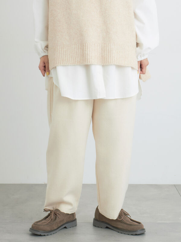 セール】 【帯電防止】ウール混テーパードパンツ《M/Lサイズ