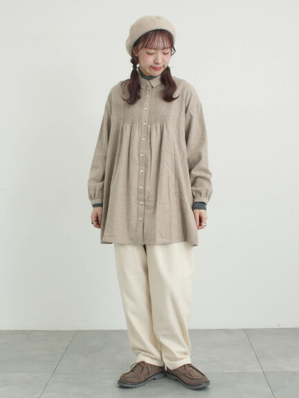 【帯電防止】ウール混テーパードパンツ《M/Lサイズ》（チャコールグレー/モカ/カーキ/キナリ）｜Samansa Mos2（サマンサ モスモス）通販