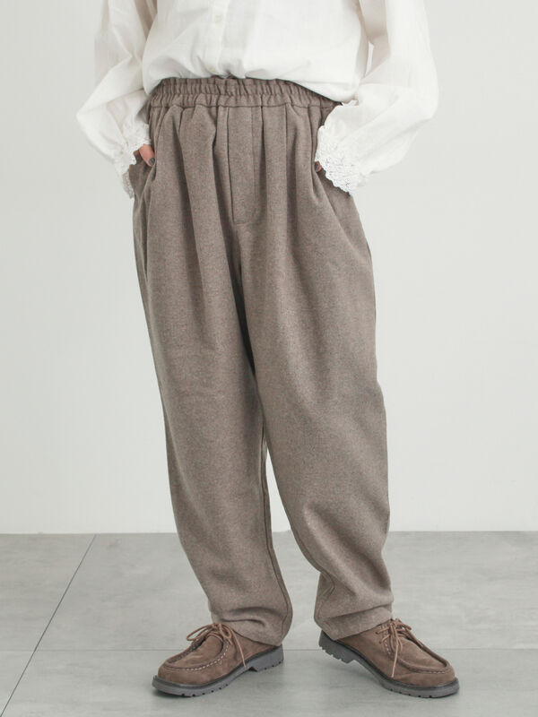 セール】 【帯電防止】ウール混テーパードパンツ《M/Lサイズ