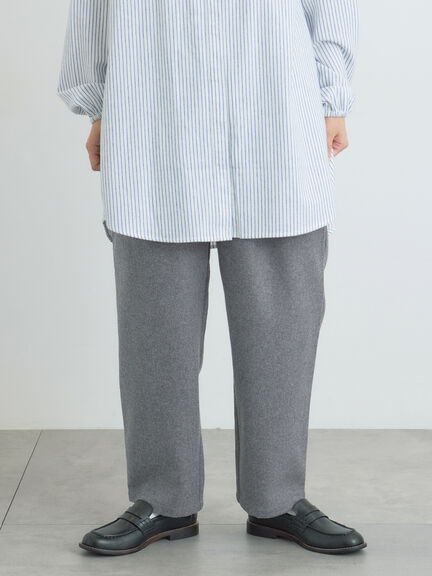 【帯電防止】ウール混テーパードパンツ《M/Lサイズ》（チャコールグレー/モカ/カーキ/キナリ）｜Samansa Mos2（サマンサ モスモス）通販