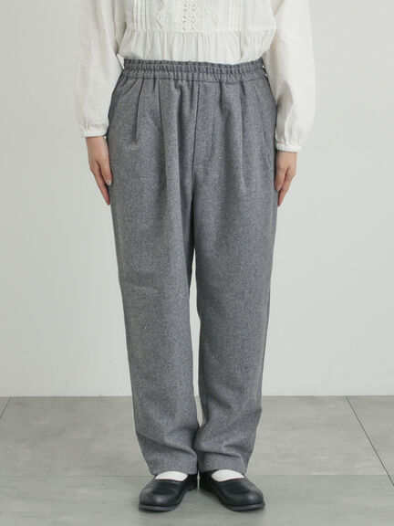 【帯電防止】ウール混テーパードパンツ《M/Lサイズ》（チャコールグレー/モカ/カーキ/キナリ）｜Samansa Mos2（サマンサ モスモス）通販