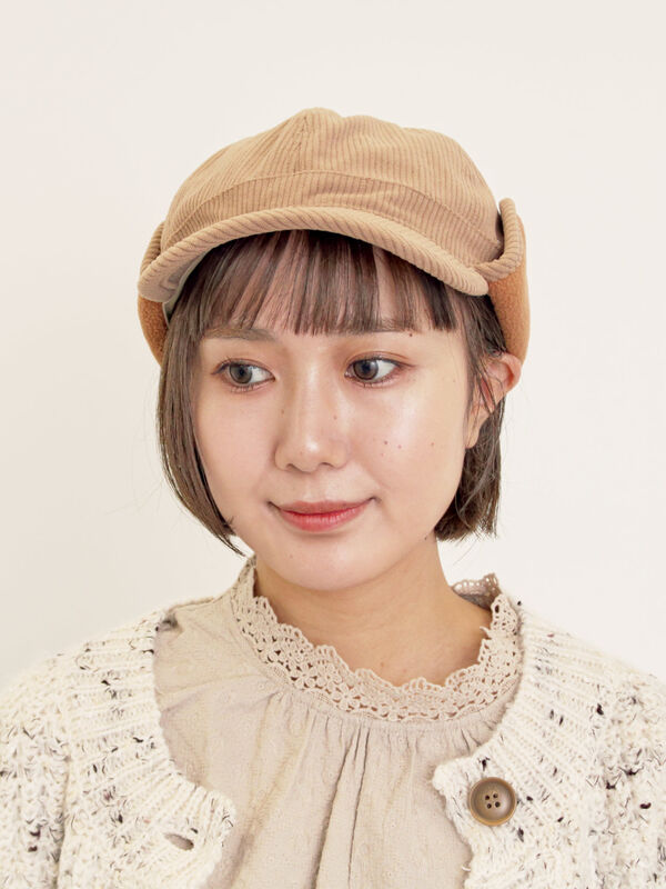 セール】 【消臭効果】コーデュロイフライトキャップ（オフホワイト