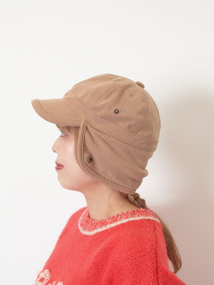 【消臭効果】コーデュロイフライトキャップ（オフホワイト/キャメル）｜Samansa Mos2（サマンサ モスモス）通販
