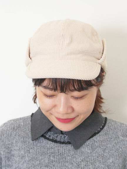 【消臭効果】コーデュロイフライトキャップ（オフホワイト/キャメル）｜Samansa Mos2（サマンサ モスモス）通販