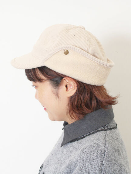 【消臭効果】コーデュロイフライトキャップ（オフホワイト/キャメル）｜Samansa Mos2（サマンサ モスモス）通販