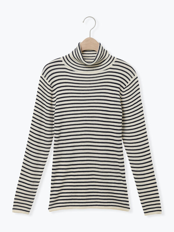 【マシンウォッシャブル】リブタートルネックニット（オフホワイト）｜Samansa Mos2（サマンサ モスモス）通販