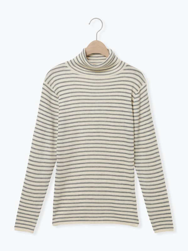 【マシンウォッシャブル】リブタートルネックニット（グレー）｜Samansa Mos2（サマンサ モスモス）通販