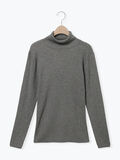 【マシンウォッシャブル】リブタートルネックニット（チャコールグレー）｜Samansa Mos2（サマンサ モスモス）通販