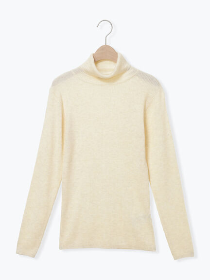 【マシンウォッシャブル】リブタートルネックニット（オフホワイト/グレー/チャコールグレー/キナリ）｜Samansa Mos2（サマンサ モスモス）通販