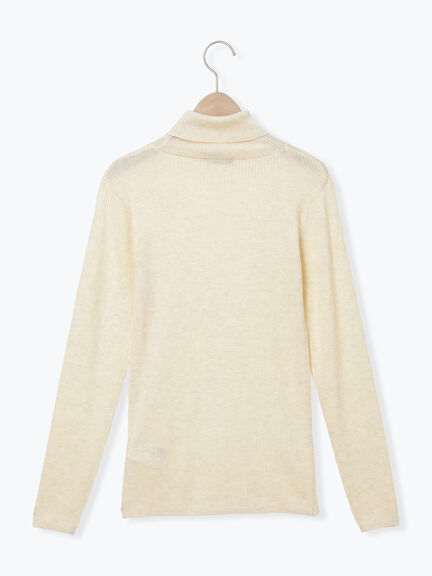 【マシンウォッシャブル】リブタートルネックニット（オフホワイト/グレー/チャコールグレー/キナリ）｜Samansa Mos2（サマンサ モスモス）通販