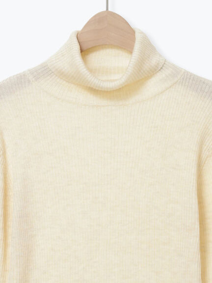 【マシンウォッシャブル】リブタートルネックニット（オフホワイト/グレー/チャコールグレー/キナリ）｜Samansa Mos2（サマンサ モスモス）通販