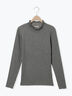 【マシンウォッシャブル】リブフリルタートルネックニット（チャコールグレー）｜Samansa Mos2（サマンサ モスモス）通販