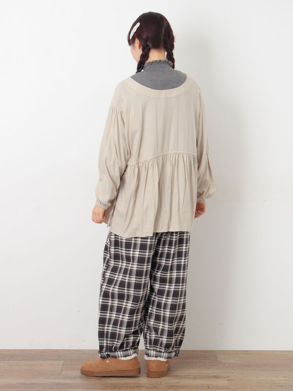 セール】 【マシンウォッシャブル】リブフリルタートルネックニット