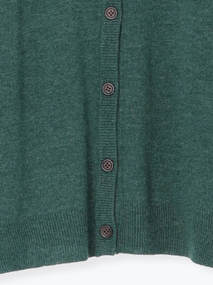 刺繍入りパフスリーブカーディガン（グレー/レッド/モカ/グリーン/ブルー/キナリ）｜Samansa Mos2（サマンサ モスモス）通販