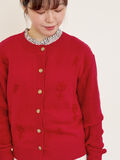 ◎刺繍カーディガン(レッド)|Samansa Mos2(サマンサ モスモス)通販