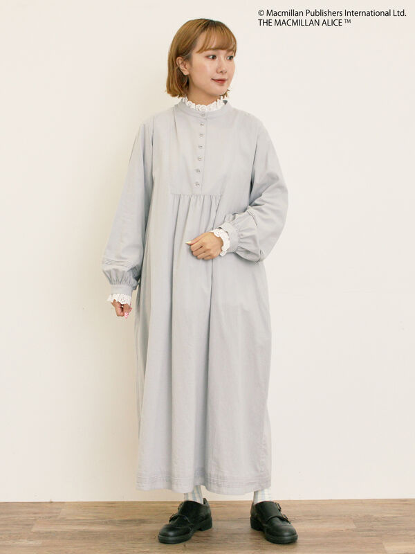 【Alice×Samansa Mos2】スタンドネック裾タックワンピ（サックスブルー）｜Samansa Mos2（サマンサ モスモス）通販