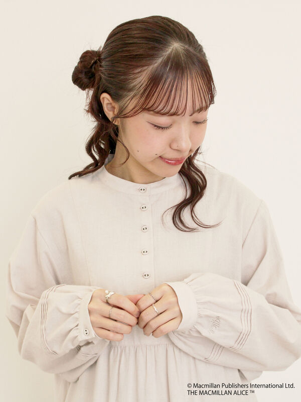 セール】 【Alice×Samansa Mos2】スタンドネック裾タックワンピ