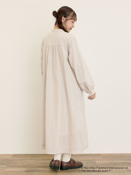 【Alice×Samansa Mos2】スタンドネック裾タックワンピ（ベージュ/サックスブルー）｜Samansa Mos2（サマンサ モスモス）通販