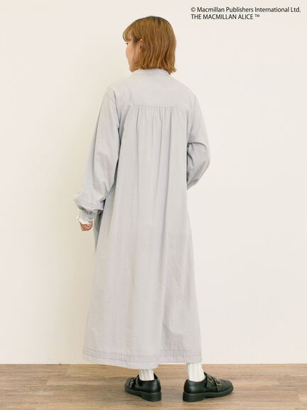 【Alice×Samansa Mos2】スタンドネック裾タックワンピ（ベージュ/サックスブルー）｜Samansa Mos2（サマンサ モスモス）通販