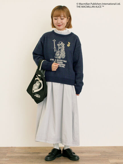 【Alice×Samansa Mos2】スタンドネック裾タックワンピ（ベージュ/サックスブルー）｜Samansa Mos2（サマンサ モスモス）通販