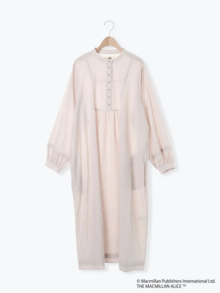 【Alice×Samansa Mos2】スタンドネック裾タックワンピ（ベージュ/サックスブルー）｜Samansa Mos2（サマンサ モスモス）通販