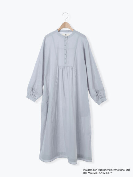 【Alice×Samansa Mos2】スタンドネック裾タックワンピ（ベージュ/サックスブルー）｜Samansa Mos2（サマンサ モスモス）通販