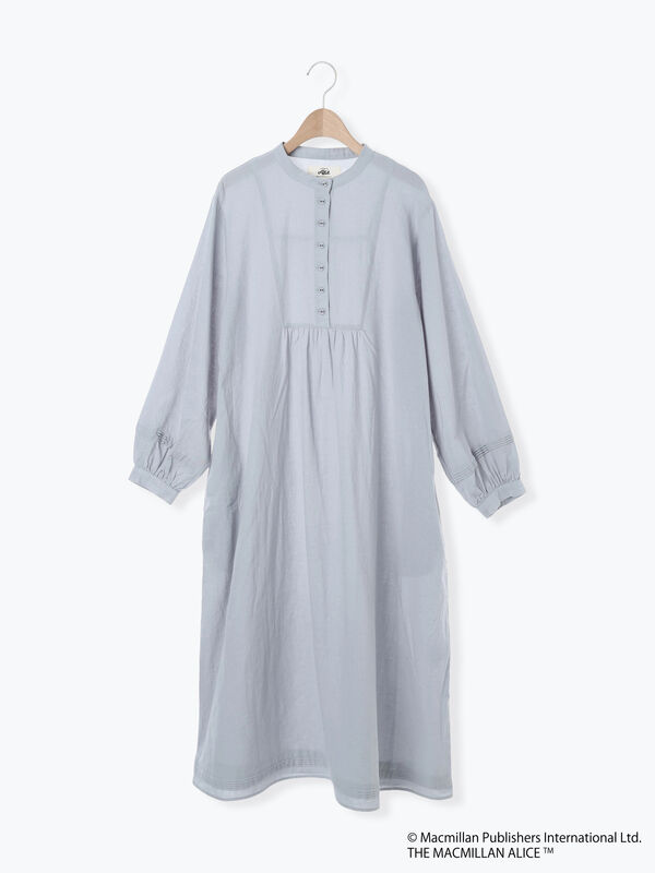 Alice×Samansa Mos2】スタンドネック裾タックワンピ（ベージュ