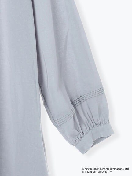 【Alice×Samansa Mos2】スタンドネック裾タックワンピ（ベージュ/サックスブルー）｜Samansa Mos2（サマンサ モスモス）通販