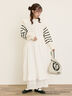 【Alice×Samansa Mos2】配色エプロンワンピース（オフホワイト）｜Samansa Mos2（サマンサ モスモス）通販
