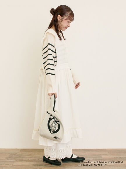 【Alice×Samansa Mos2】配色エプロンワンピース（オフホワイト/ブラック/ベージュ）｜Samansa Mos2（サマンサ モスモス）通販