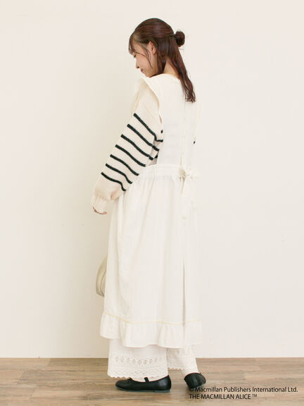 【Alice×Samansa Mos2】配色エプロンワンピース（オフホワイト/ブラック/ベージュ）｜Samansa Mos2（サマンサ モスモス）通販