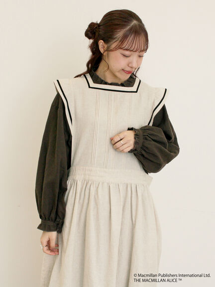 【Alice×Samansa Mos2】配色エプロンワンピース（オフホワイト/ブラック/ベージュ）｜Samansa Mos2（サマンサ モスモス）通販