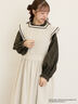 【Alice×Samansa Mos2】配色エプロンワンピース（オフホワイト/ブラック/ベージュ）｜Samansa Mos2（サマンサ モスモス）通販