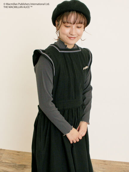 【Alice×Samansa Mos2】配色エプロンワンピース（オフホワイト/ブラック/ベージュ）｜Samansa Mos2（サマンサ モスモス）通販