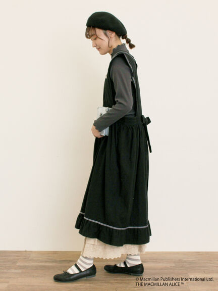 【Alice×Samansa Mos2】配色エプロンワンピース（オフホワイト/ブラック/ベージュ）｜Samansa Mos2（サマンサ モスモス）通販