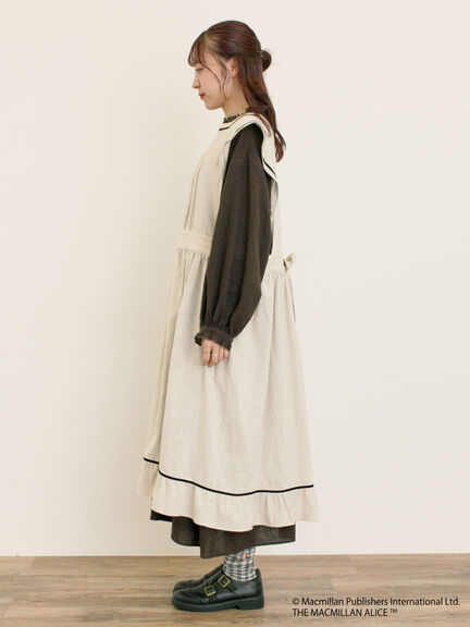 【Alice×Samansa Mos2】配色エプロンワンピース（オフホワイト/ブラック/ベージュ）｜Samansa Mos2（サマンサ モスモス）通販