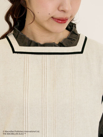 【Alice×Samansa Mos2】配色エプロンワンピース（オフホワイト/ブラック/ベージュ）｜Samansa Mos2（サマンサ モスモス）通販