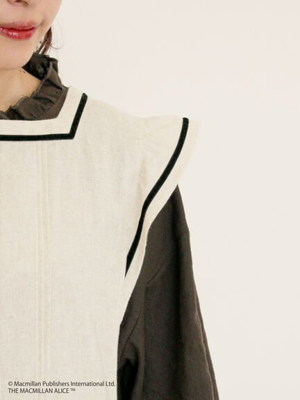 【Alice×Samansa Mos2】配色エプロンワンピース（オフホワイト/ブラック/ベージュ）｜Samansa Mos2（サマンサ モスモス）通販