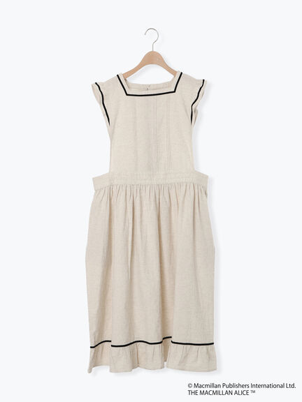 【Alice×Samansa Mos2】配色エプロンワンピース（オフホワイト/ブラック/ベージュ）｜Samansa Mos2（サマンサ モスモス）通販