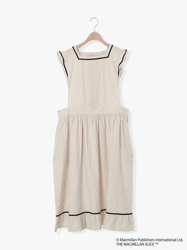 セール】 【Alice×Samansa Mos2】配色エプロンワンピース（オフ